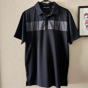 Travis Mathew Black & Maroon Polo Shirt